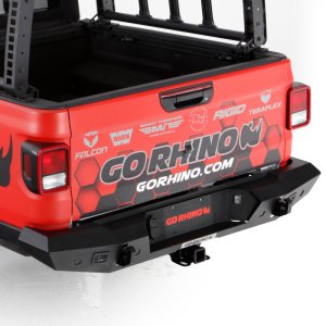 Jeep Gladiator JT Bumper - Rear - Go Rhino - Trailline - Textured Black - `20-`22